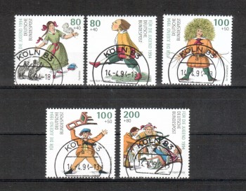 BRD Michelnummer 1726 - 1730 gestempelt