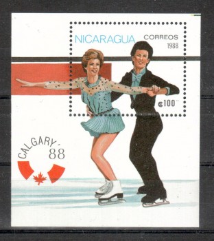 ( 178seoul_calgary ) Nicaragua Michelnummer Block 176 postfrisch ( 178seoul_calgary ) Nicaragua Michelnummer Block 176 postfrisch