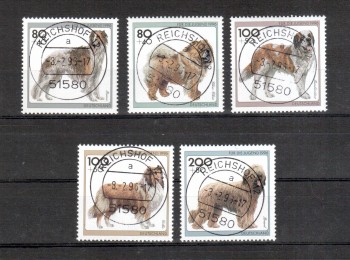 BRD Michelnummer 1836 - 1840 gestempelt BRD Michelnummer 1836 - 1840 gestempelt