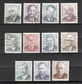 DDR Michelnummer 1907 - 1917 gestempelt DDR Michelnummer 1907 - 1917 gestempelt