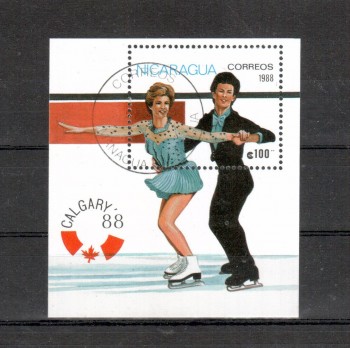 (intern: OLY190 ) Nicaragua Michelnummer Block 176 gestempelt