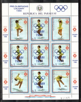 ( 193seoul_calgary ) Paraguay Michelnummer Kleinbogen 4001 postfrisch ( 193seoul_calgary ) Paraguay Michelnummer Kleinbogen 4001 postfrisch