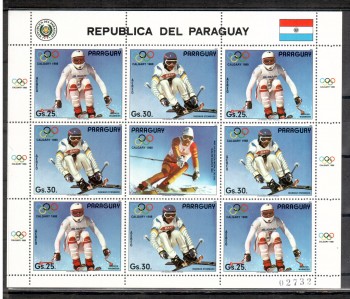 ( 197seoul_calgary ) Paraguay Michelnummer Kleinbogen 4114 - 4115 postfrisch