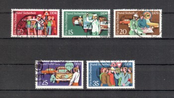 DDR Michelnummer 2078 - 2082 gestempelt