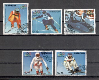 (intern: OLY209 ) Paraguay Michelnummer 4111 - 4115 gestempelt (intern: OLY209 ) Paraguay Michelnummer 4111 - 4115 gestempelt