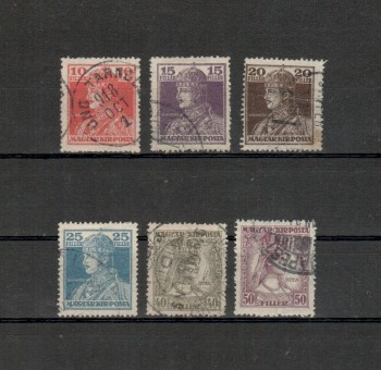 Ungarn Michelnummer 213 - 218 gestempelt Ungarn Michelnummer 213 - 218 gestempelt