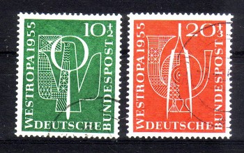 BRD Michelnummer 217-218 gestempelt