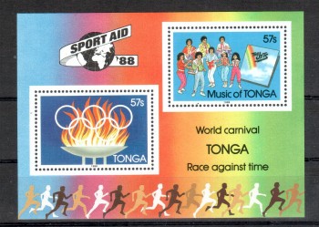 ( 230seoul_calgary ) Tonga Michelnummer Block 12 postfrisch ( 230seoul_calgary ) Tonga Michelnummer Block 12 postfrisch