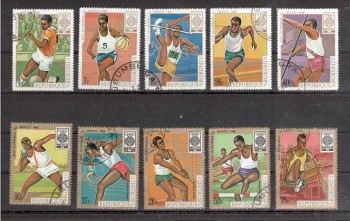 (intern: OLY231 ) Burundi Michelnummer 446 - 455 A gestempelt (intern: OLY231 ) Burundi Michelnummer 446 - 455 A gestempelt