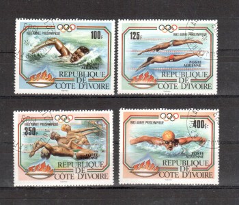 (intern: OLY234 ) Elfenbeinkueste Michelnummer 787 - 790 gestempelt (intern: OLY234 ) Elfenbeinkueste Michelnummer 787 - 790 gestempelt