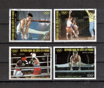 (intern: OLY237 ) Elfenbeinkueste Michelnummer 970 - 973 gestempelt (intern: OLY237 ) Elfenbeinkueste Michelnummer 970 - 973 gestempelt