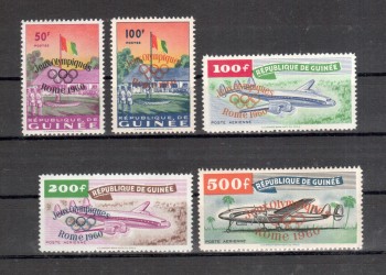 (intern: OLY248 ) Guinea Michelnummer 49 - 53 postfrisch (intern: OLY248 ) Guinea Michelnummer 49 - 53 postfrisch
