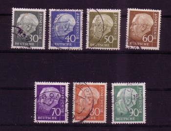 BRD Michelnummer 259-265 gestempelt BRD Michelnummer 259-265 gestempelt