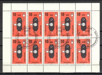 DDR Michelnummer 2601 Kleinbogen gestempelt