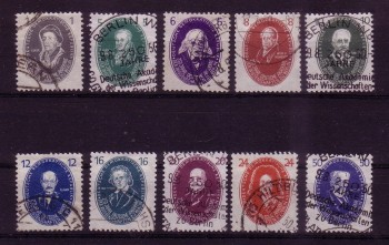 DDR Michelnummer 261 - 270 gestempelt