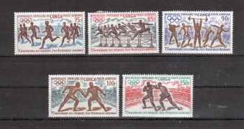 (intern: OLY264 ) Kongo Brazzaville Michelnummer 318 - 322 postfrisch (intern: OLY264 ) Kongo Brazzaville Michelnummer 318 - 322 postfrisch