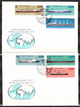 DDR Michelnummer 2709 - 2714 FDC