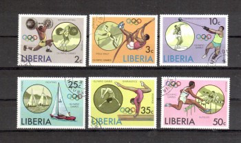 (intern: OLY278 ) Liberia Michelnummer 990 - 995 A gestempelt (intern: OLY278 ) Liberia Michelnummer 990 - 995 A gestempelt