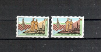Sansibar Michelnummer 353 - 354 postfrisch 