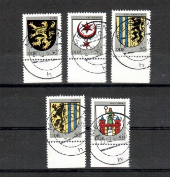 DDR Michelnummer 2857 - 2861 gestempelt DDR Michelnummer 2857 - 2861 gestempelt