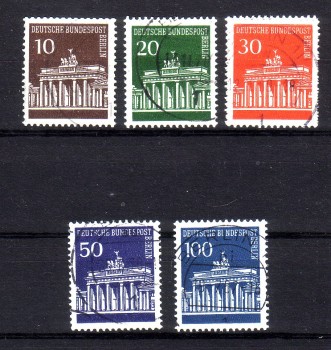 Berlin Michelnummer 286 - 290 gestempelt