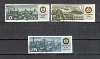 DDR Michelnummer 2893 - 2895 gestempelt