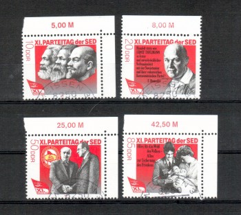 DDR Michelnummer 3009 - 3012 gestempelt