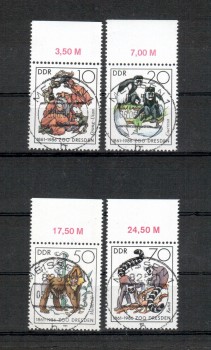DDR Michelnummer 3019 - 3022 gestempelt