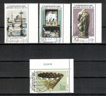 DDR Michelnummer 3124 - 3127 gestempelt