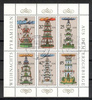 DDR Michelnummer 3134 - 3139 gestempelt