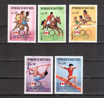 (intern: OLY316 ) Obervolta Michelnummer 617 - 621 gestempelt (intern: OLY316 ) Obervolta Michelnummer 617 - 621 gestempelt