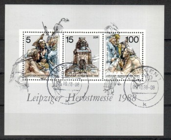 DDR Michelnummer 3193 - 3195 Block 95 gestempelt