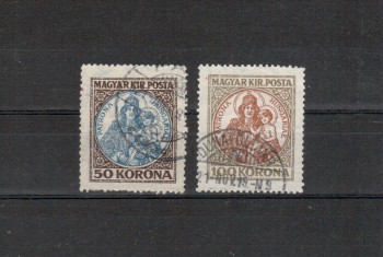 Ungarn Michelnummer 322 - 323 gestempelt Ungarn Michelnummer 322 - 323 gestempelt