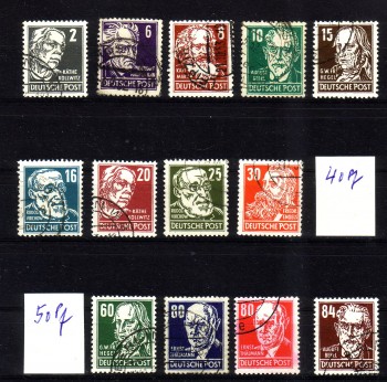 DDR Michelnummer 327 - 341 gestempelt(40 + 50 werden mitgeliefert)
