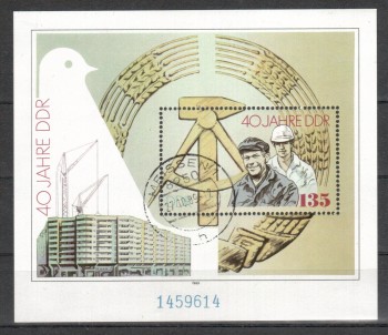 DDR Michelnummer 3283 Block 100 gestempelt