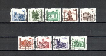 DDR Michelnummer 3344 - 3352 gestempelt