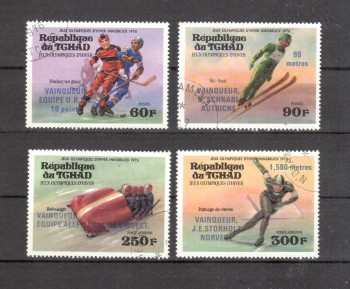 (intern: OLY338 ) Tschad Michelnummer 731 - 734 gestempelt