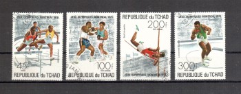 (intern: OLY342 ) Tschad Michelnummer 742 - 745 gestempelt