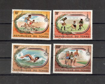 (intern: OLY343 ) Tschad Michelnummer 867 - 870 gestempelt