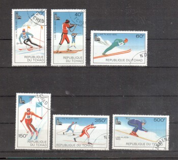 (intern: OLY344 ) Tschad Michelnummer 877 - 882 gestempelt