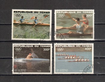 (intern: OLY345 ) Tschad Michelnummer 1056 - 1059 gestempelt