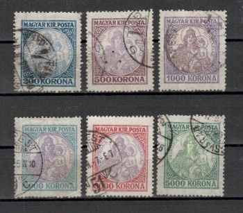 Ungarn Michelnummer 374 - 379 gestempelt Ungarn Michelnummer 374 - 379 gestempelt