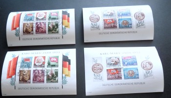 DDR Michelnummer 386 - 395 Block 8/9 A/B gestempelt geprueft Weigelt