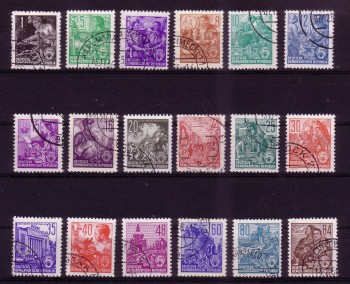 DDR Michelnummer 405 - 422 gestempelt