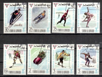 (intern: OLY444 ) Umm al Qiwain Michelnummer 233 - 240 gestempelt