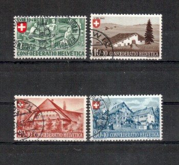 Schweiz Michelnummer 460 - 463 gestempelt