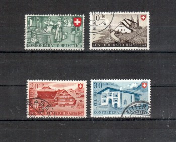 Schweiz Michelnummer 471 - 474 gestempelt postfrisch