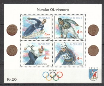 (intern: OLY480 ) Norwegen Michelnummer Block 16 postfrisch (intern: OLY480 ) Norwegen Michelnummer Block 16 postfrisch