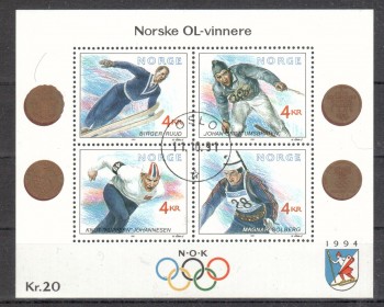 (intern: OLY481 ) Norwegen Michelnummer Block 16 gestempelt (intern: OLY481 ) Norwegen Michelnummer Block 16 gestempelt