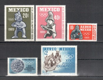 (intern: OLY 497) Mexiko Michelnummer 1192 - 1196 postfrisch (intern: OLY 497) Mexiko Michelnummer 1192 - 1196 postfrisch